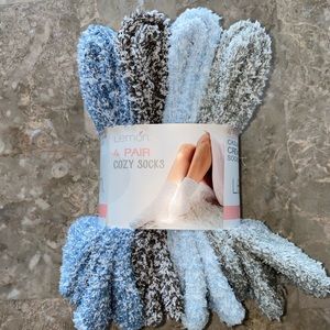 Lemon Ladies Accessories Lemon Cozy Crew Socks 4 Pair/ fits size 5-9.5